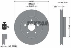 TEXTAR Disc frana TEXTAR 92345403 - centralcar