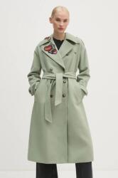 Aeronautica Militare kabát gyapjú keverékből zöld, átmeneti, oversize, AB2971DCT3403 - zöld 40