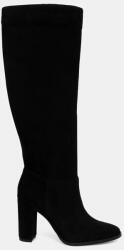 Lauren Ralph Lauren csizma velúrból Artizan Tall fekete, női, magassarkú, 802937807001 - fekete Női 40