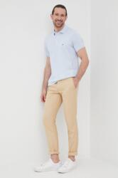 Tommy Hilfiger pamut póló sima - kék XL - answear - 22 990 Ft