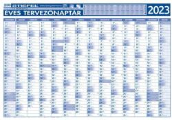 STIEFEL Éves tervező és projekt naptár, kétoldalas, fémléces, kék színű filctollal, 70x100 cm, 2025 évi, STIEFEL (VTPOSNAP) - officesprint