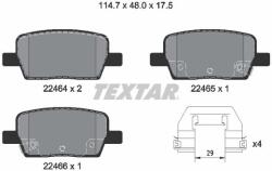 TEXTAR fékbetétkészlet, tárcsafék TEXTAR 2246401 (2246401)