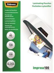 Fellowes meleglamináló fólia, 100 mikron, A5, fényes, 100 db (5351002) - iroda-technika