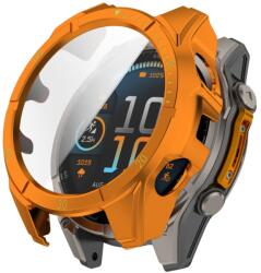 LUNET TELJES BURKOLAT Műanyag borítás üveggel Garmin Fenix 8 AMOLED 47mm NARANCS GREEN-hoz