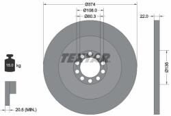 TEXTAR féktárcsa TEXTAR 93015500 (93015500)