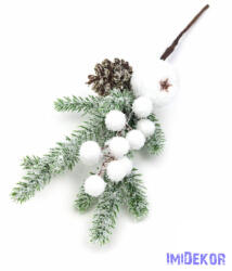  Hódarás fenyős téli pikk fehér almával tobozzal 32cm