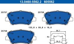 ATE set placute frana, frana disc ATE 13.0460-5562.2 (13.0460-5562.2)