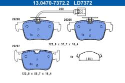 ATE set placute frana, frana disc ATE Ceramic 13.0470-7372.2 (13.0470-7372.2)