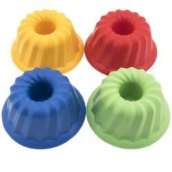 Forme Bábovky rotunde din plastic 12x7cm asst 4 culori 12m+ 12m