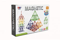 Teddies Set de construcții magnetice 120 de piese din plastic/metal în cutie 28x19x5cm Jucarii de constructii magnetice