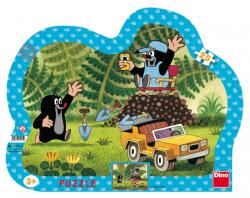 Dino Alunița cu mașina galbenă 25D Puzzle