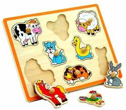 Viga Toys Puzzle din lemn - fermă - babymall - 42,00 RON