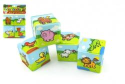 Teddies Cubul Primele mele animale 7x7cm 4pcs în geantă MPZ de la 0 ani