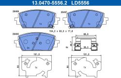 ATE set placute frana, frana disc ATE Ceramic 13.0470-5556.2 (13.0470-5556.2)
