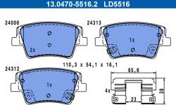 ATE set placute frana, frana disc ATE 13.0470-5516.2 - automobilus