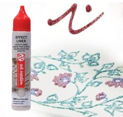 Talens Art Creation Effect Liner, univerzális 3D festéktoll, 28 ml - 8903 Glitter red