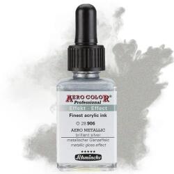 Schmincke AERO COLOR Professional retuspisztoly festék, 28 ml - 906, AERO METALLIC brilliant silver