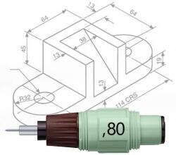 rOtring Isograph csőtollhegy - 0, 80 mm