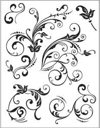 Viva Decor Pecsételő szilikon, 14x18 cm - Inda díszek