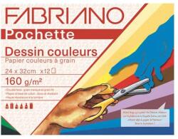 Fedrigoni Pochette Dessin Couleur színes rajzpapír csomag, 160 g - 24x32 cm, 12 lap
