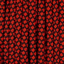  Paracord 550, méterben, 4 mm - diamond camo vörös