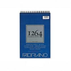 Fedrigoni 1264 fekete rajztömb, 200 g - A5, felül spirálos