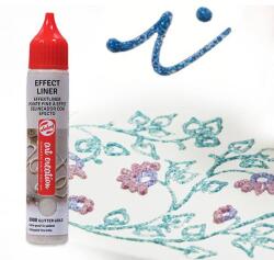 Talens Art Creation Effect Liner, univerzális 3D festéktoll, 28 ml - 8911 Glitter blue