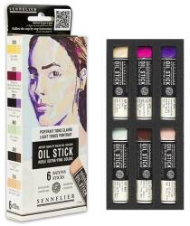 Sennelier Oil Stick olajfesték rúd készlet - 6x12 ml, light tones portrait