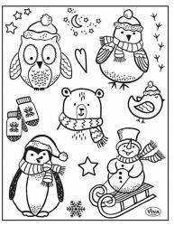 Viva Decor Pecsételő szilikon, 14x18 cm - Téli barátok