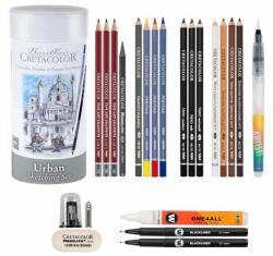 CRETACOLOR Urban Sketching Set rajz - és vázlatkészlet, 22 db-os