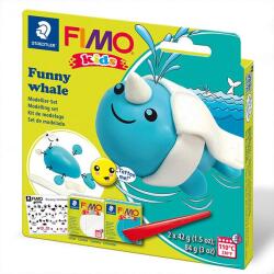 FIMO Kids süthető gyurma készlet, 2x42 g - Funny whale, vicces bálna