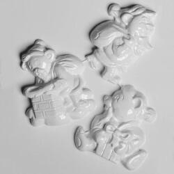 ArtExport Hobbyművész műanyag öntőforma - karácsonyi macik, 3 db