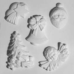 ArtExport Hobbyművész műanyag öntőforma - karácsonyi apró III. főszereplők, 5 db