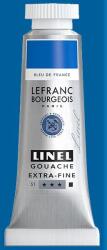 Lefranc Bourgeois L&B Linel extra fine gouache festék, 14 ml - 076, france blue