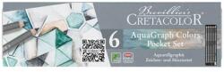 Cretacolor Aquagraph Colors Pocket Set vízzel elmosható grafitceruza készlet, 6 db-os, fémdobozos