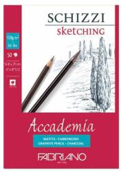 Fedrigoni Accademia rajz- és vázlattömb, 120 g, 50 lap - A5, ragasztott