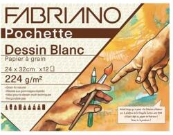 Fedrigoni Pochette Dessin Blanc rajzpapír csomag, 224 g - 24x32 cm, 12 lap