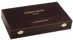 Caran d'Ache Luminance 6901 színesceruza készlet - 76 szín, 80 db + kiegészítők, fadobozos