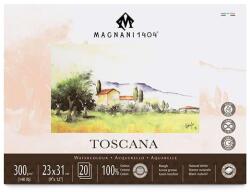 Fedrigoni Magnani Toscana akvarelltömb, 100% pamut, 300 g, 23x31 cm, 20 lap, érdes