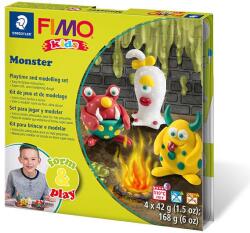 FIMO Kids süthető gyurma készlet, Form & Play - 4x42 g - szörnyek