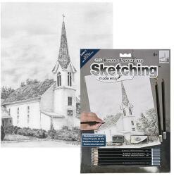 Royal & Langnickel Skiccrajz grafikai rajzkészlet eszközökkel, 22x30 cm - Templom