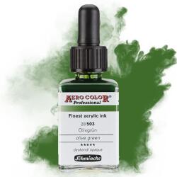 Schmincke AERO COLOR Professional retuspisztoly festék, 28 ml - 503, olive green