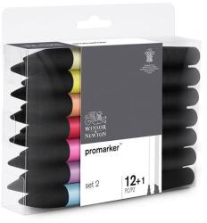 Winsor & Newton ProMarker kétvégű alkoholos filctoll készlet - 12+1 db, set 2