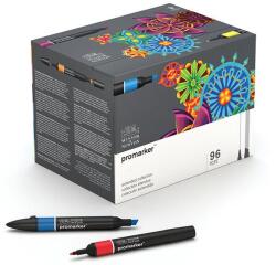 Winsor & Newton ProMarker kétvégű alkoholos filctoll készlet - 96 db, extended collection