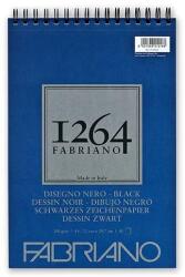 Fedrigoni 1264 fekete rajztömb, 200 g - A4, felül spirálos