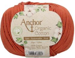 Schachenmayr Horgolófonal, Anchor Organic Cotton, 50 g, vegán - 00338 vörös dűne