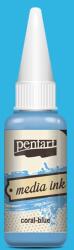 Pentart Media ink, tintafesték, 20 ml - korallkék