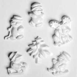ArtExport Hobbyművész műanyag öntőforma - karácsonyi apró I. hóemberkék, 6 db