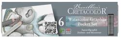  Cretacolor Watercolour Graphite Pocket Set vízzel elmosható grafitceruza készlet, 6 db-os, fémdobozos