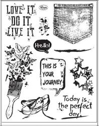 Viva Decor Pecsételő szilikon, 14x18 cm - Grunge